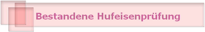 Bestandene Hufeisenpr�fung
